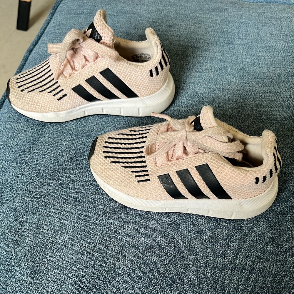 adidas Kids Pink and Black Athletic Sneakers